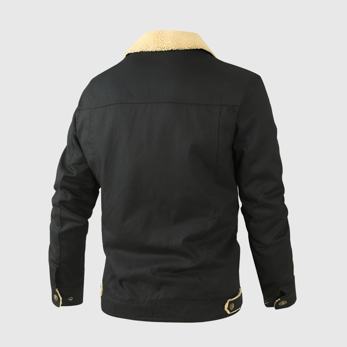Men's Quilted Bomber Jacket – Padded Warm Cotton-Blend Jacket