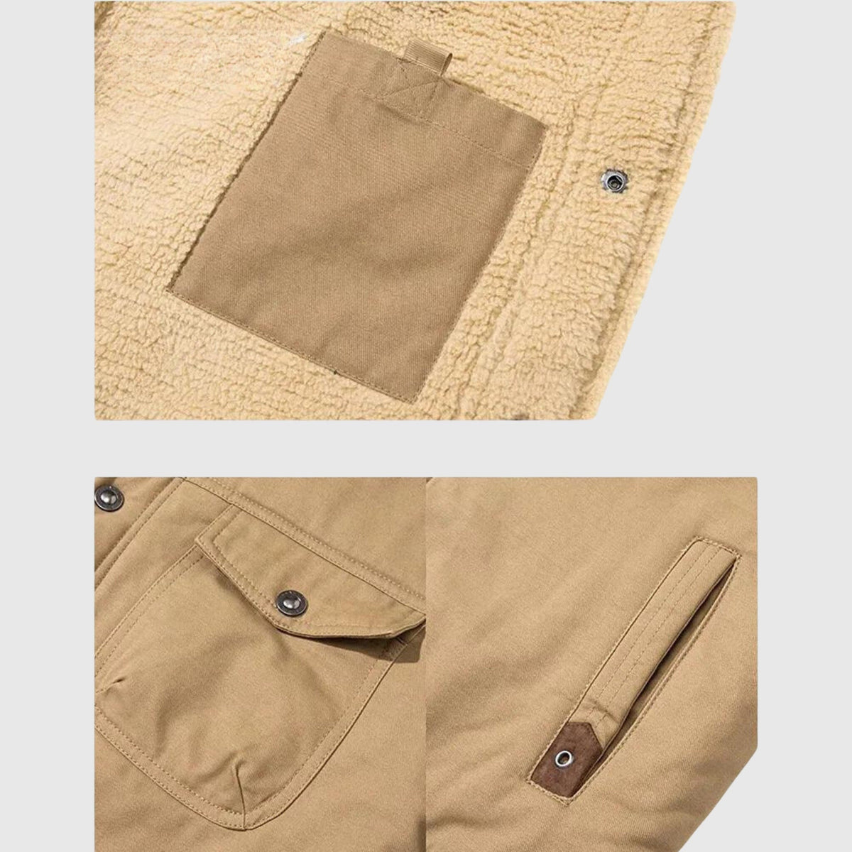 Men's Quilted Bomber Jacket – Padded Warm Cotton-Blend Jacket