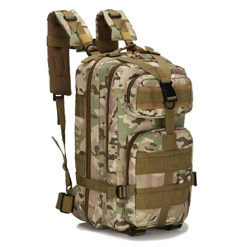 Military Backpack 30L – Waterproof 600D Ventilated Rucksack – Camo