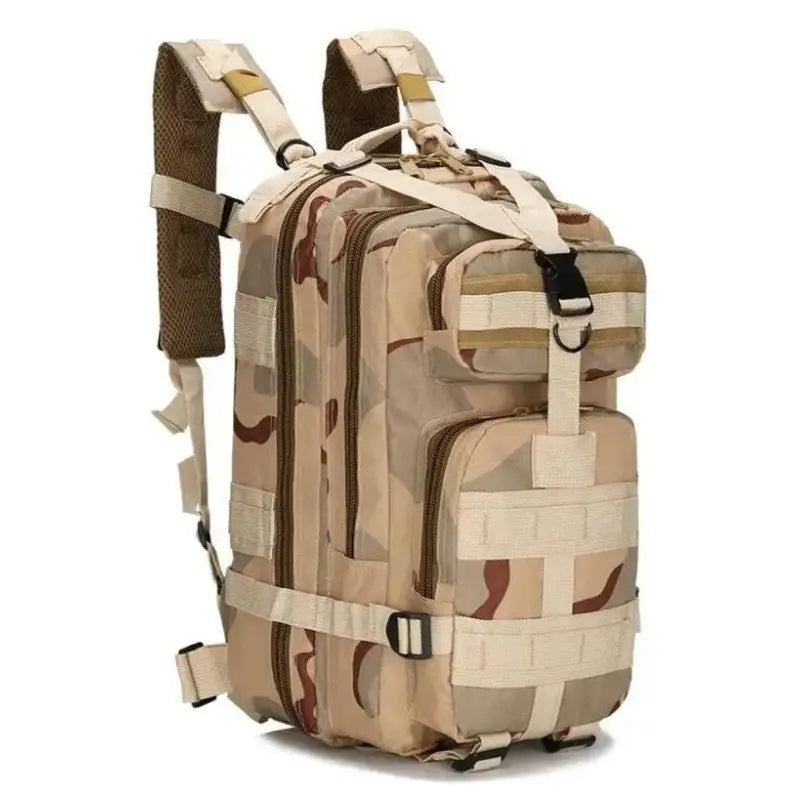 Military Backpack 30L – Waterproof 600D Ventilated Rucksack – Desert