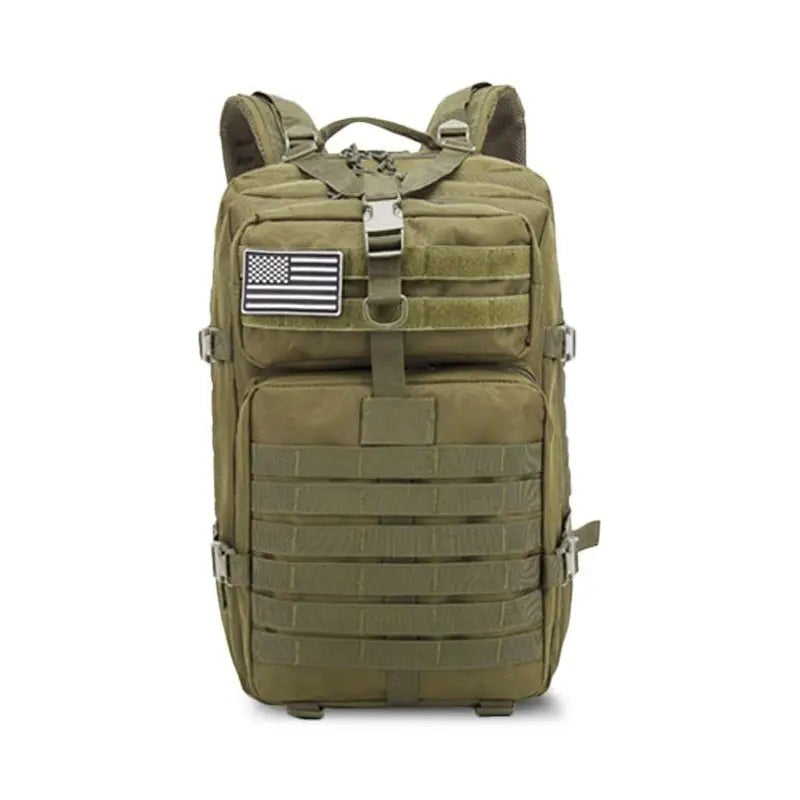 Military Travel Backpack – Ergonomic Padded Rucksack – Green