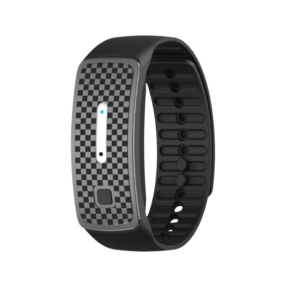 Mosquito Repellent Bracelet – Wearable Ultrasonic Bug Band – Black