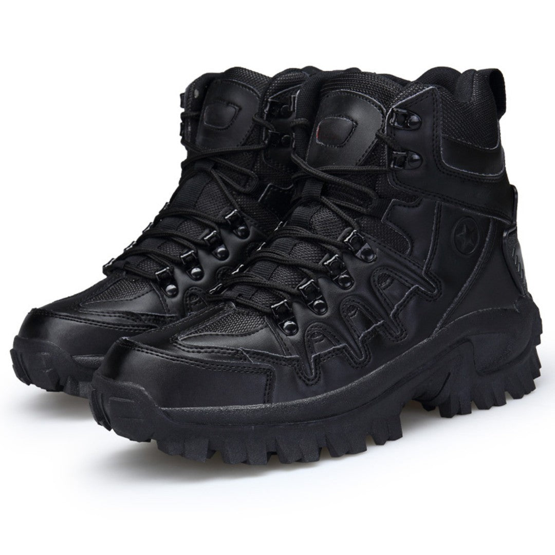 Outdoor Boots – Men's Waterproof Rugged Army Boots – Black