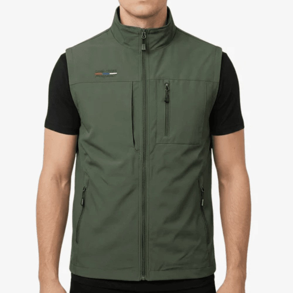 Outdoor Gilet – Men's Lightweight Multi-Pocket Vest – Army Green