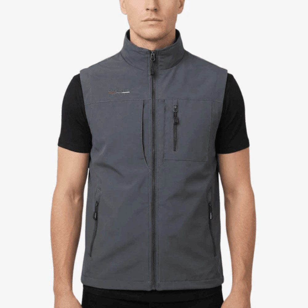 Outdoor Gilet – Men's Lightweight Multi-Pocket Vest – Dark Grey