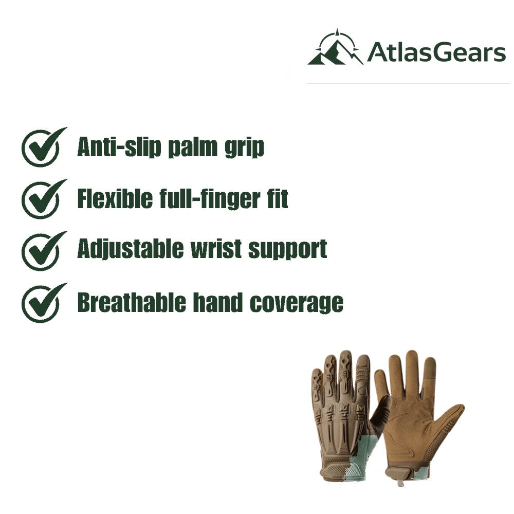 Outdoor Gloves – Breathable Full-Finger Tactical Gloves