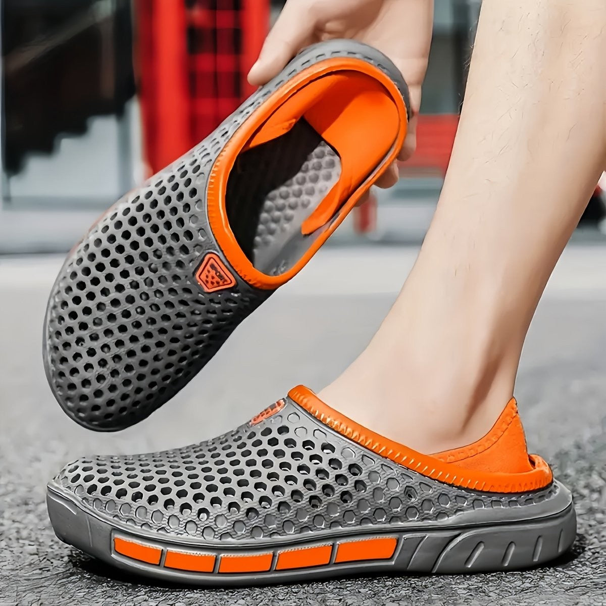 Outdoor Sandals – Lightweight Breathable Slip-On EVA Sandals – Grey
