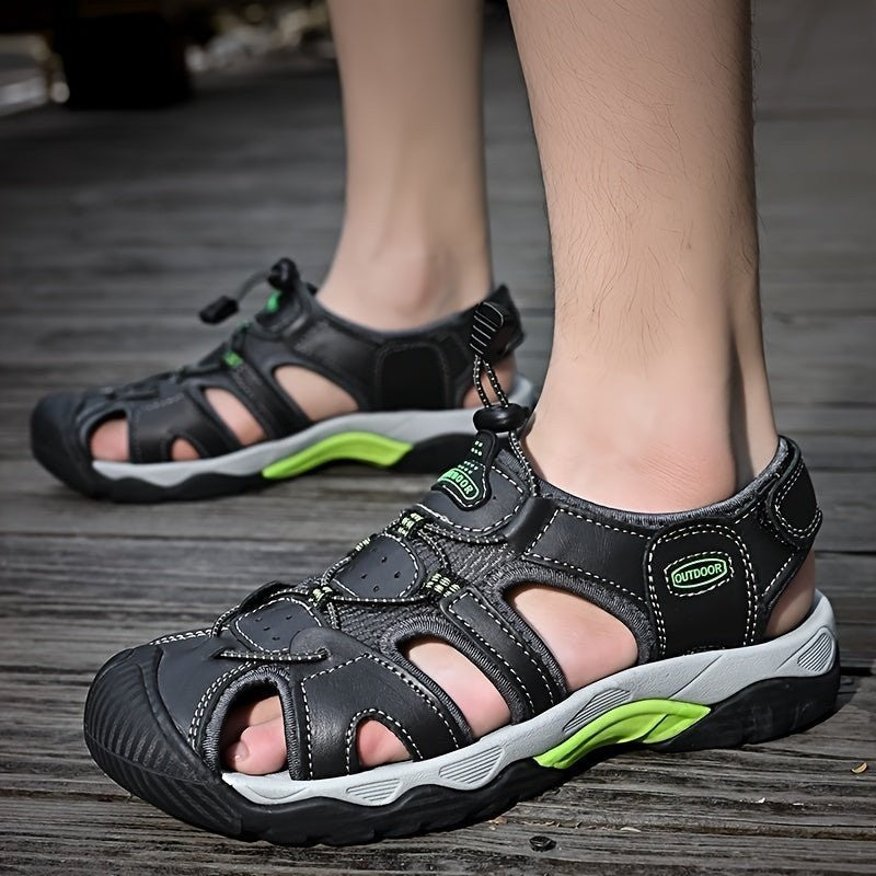 Outdoor Sandals – Men's Lightweight Breathable Grip Sandals – Black