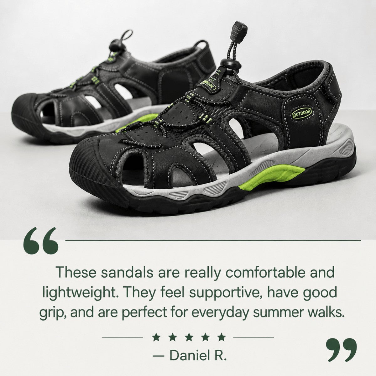 Outdoor Sandals – Men's Lightweight Breathable Grip Sandals