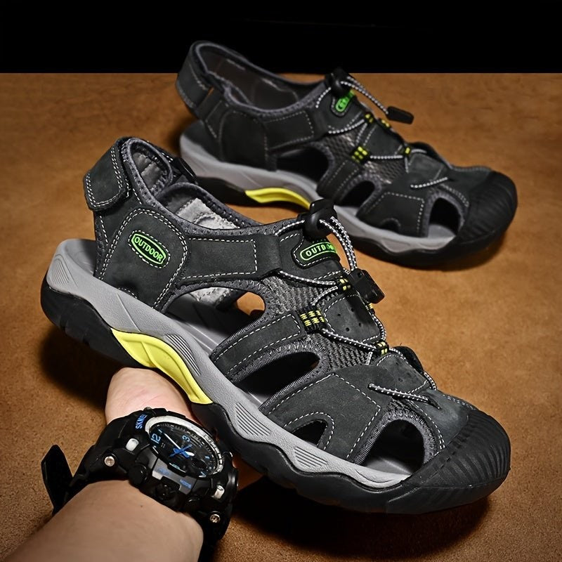 Outdoor Sandals – Men's Lightweight Breathable Grip Sandals – Grey