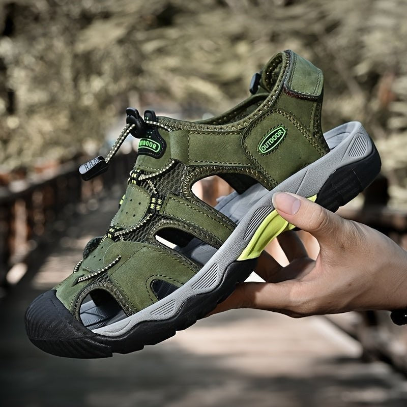 Outdoor Sandals – Men's Lightweight Breathable Grip Sandals – Army Green