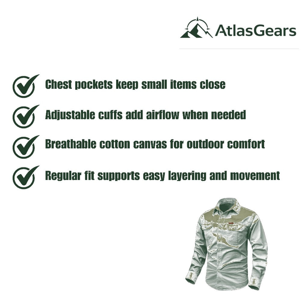 Outdoor Shirt – Durable Breathable Cotton Layering Shirt