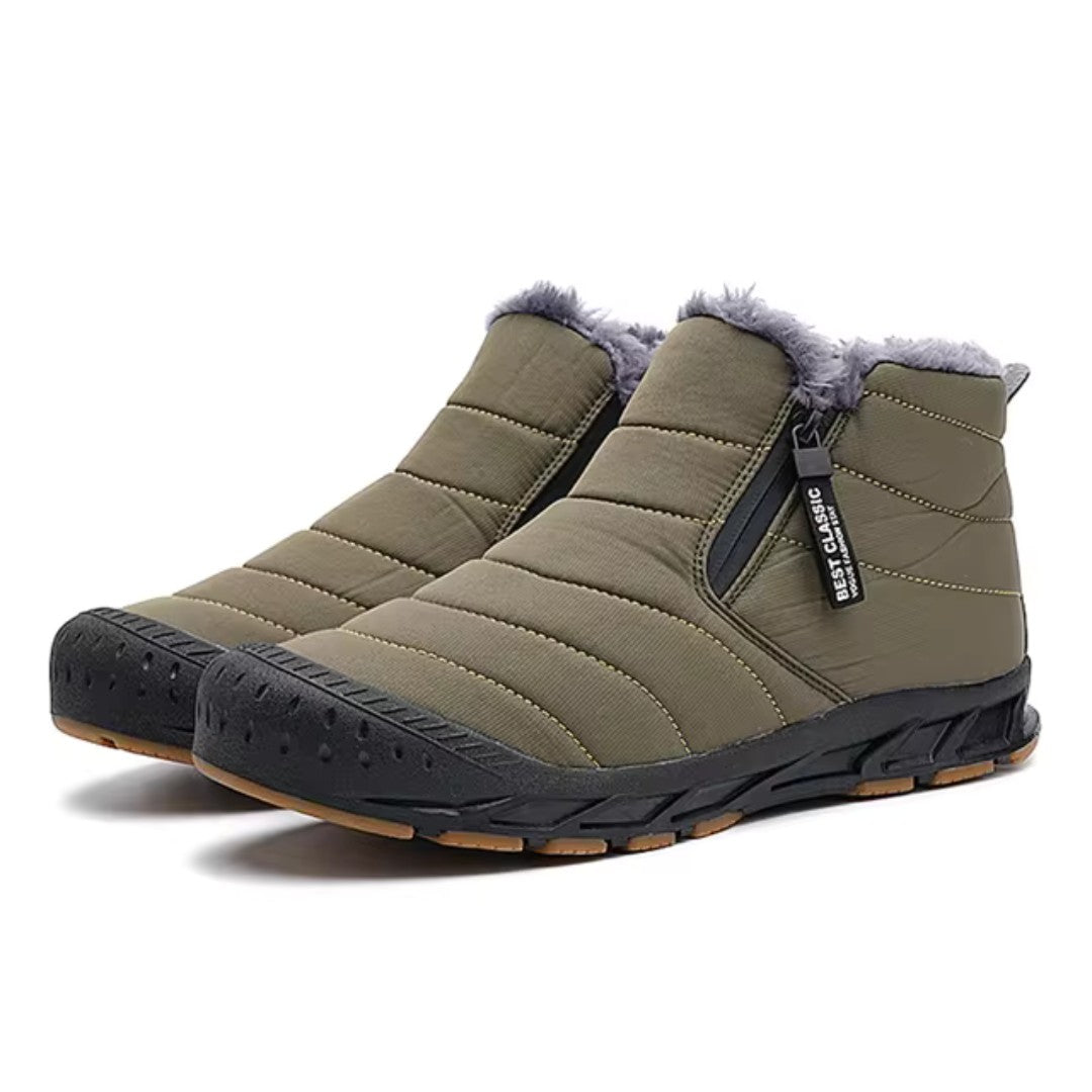 Snow Boots – Men's Insulated Lined Winter Boots – Green