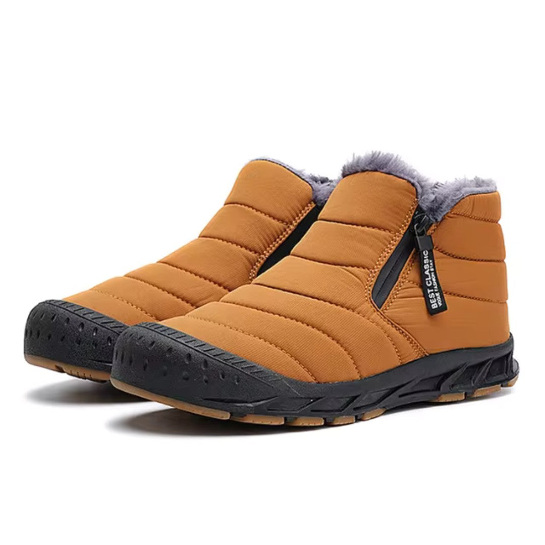 Snow Boots – Men's Insulated Lined Winter Boots – Yellow