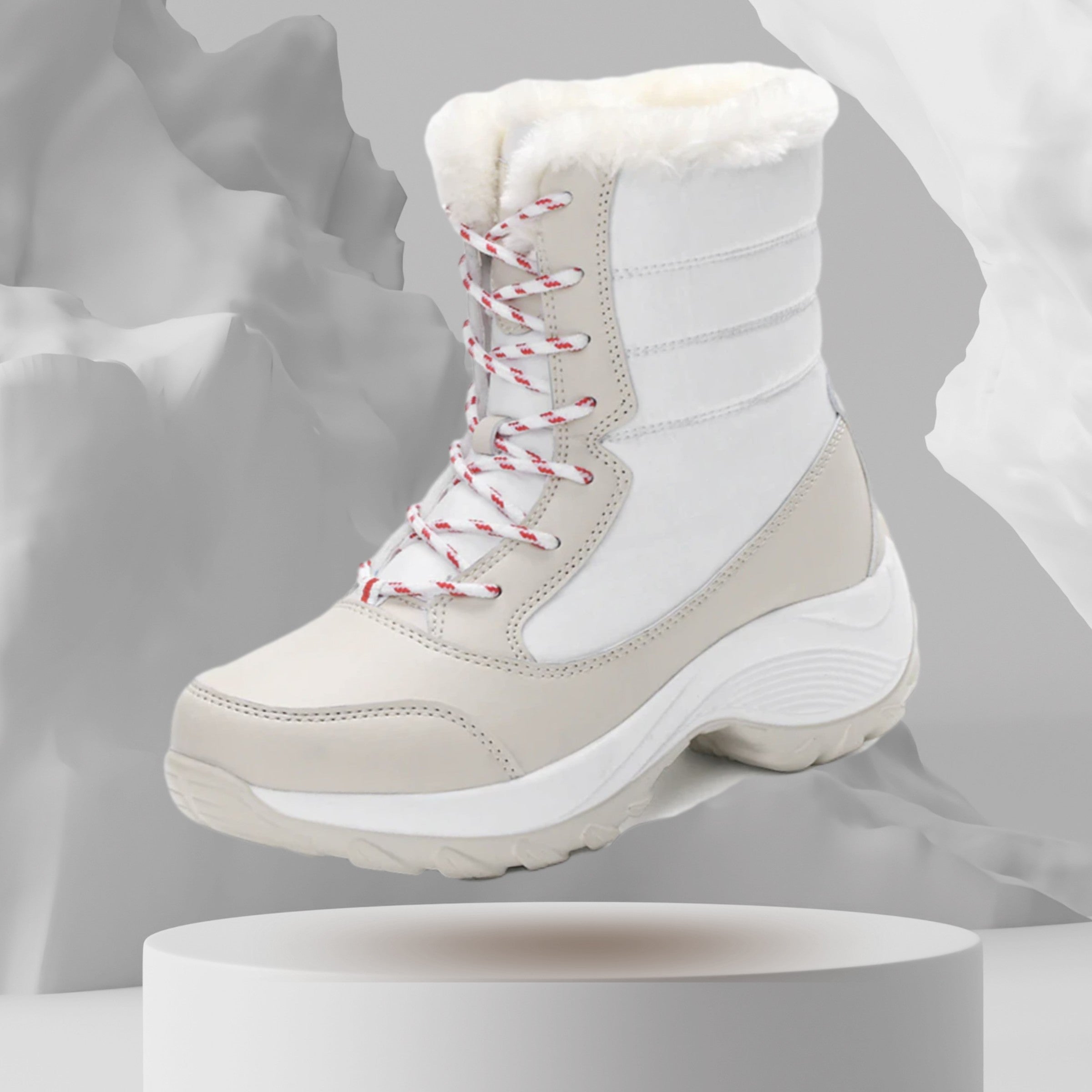 Snow Boots – Women's Waterproof Warm Winter Boots – White