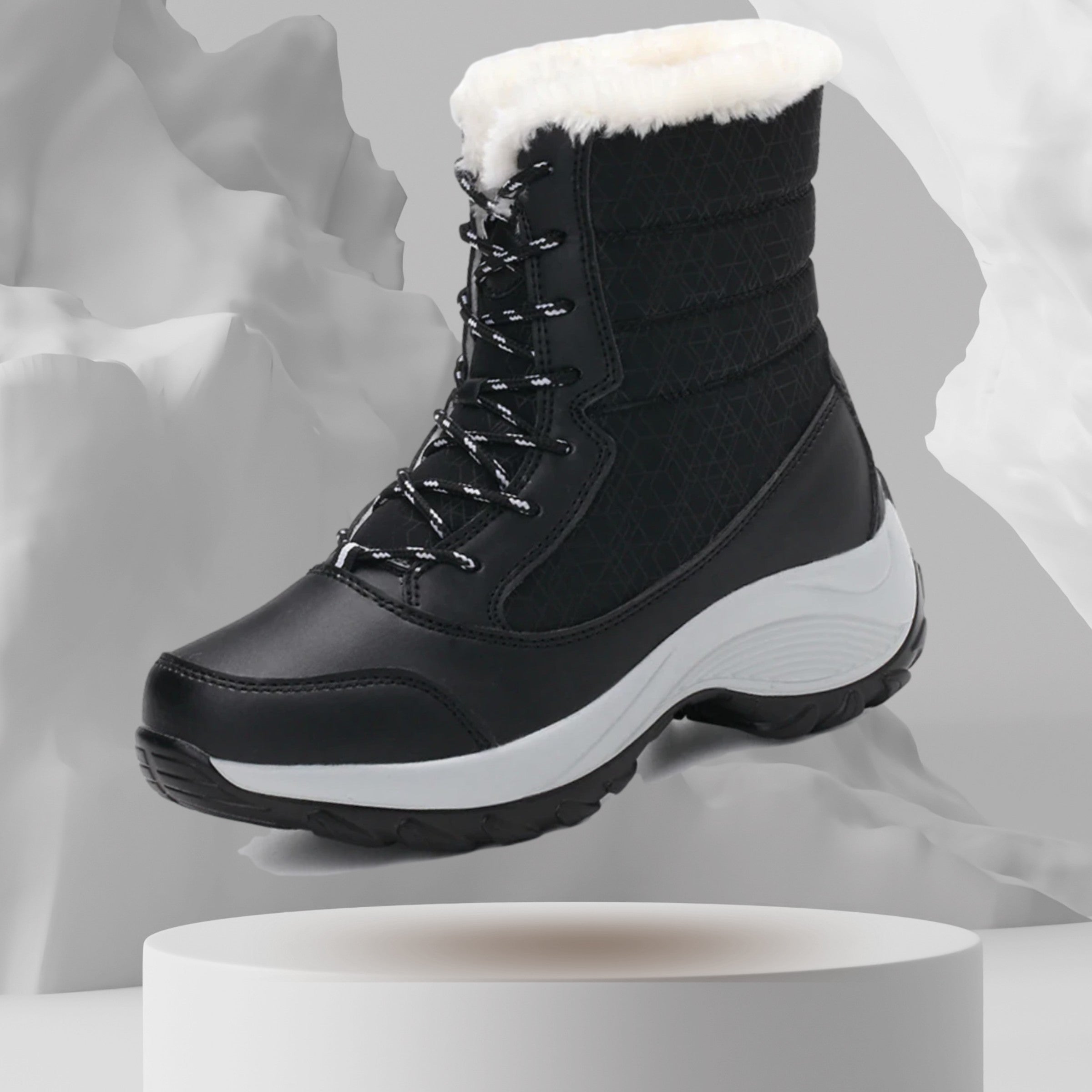 Snow Boots – Women's Waterproof Warm Winter Boots – Black