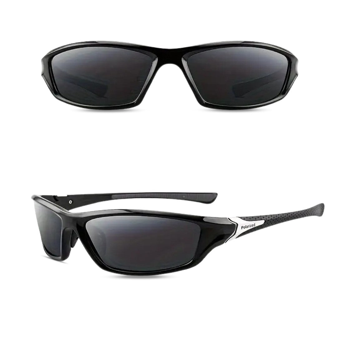 Sports Sunglasses – Men's Polarised Outdoor Sunglasses – Black