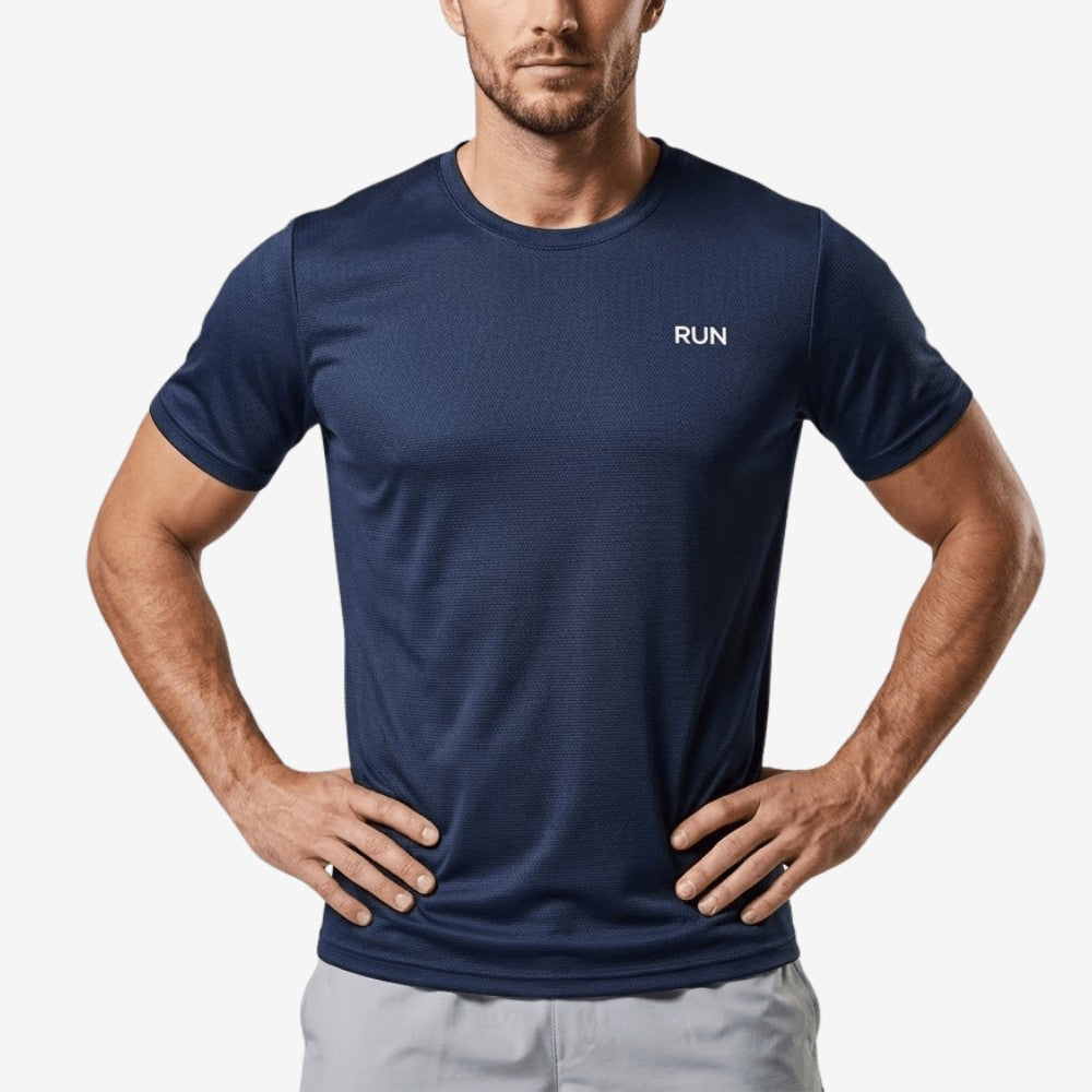 Sports T-Shirt – Lightweight Quick-Dry Breathable Top – Navy Blue