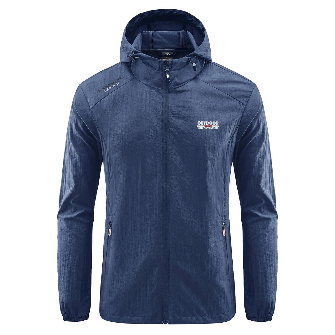 Summer Jacket – Lightweight Windproof Waterproof Shell – Navy