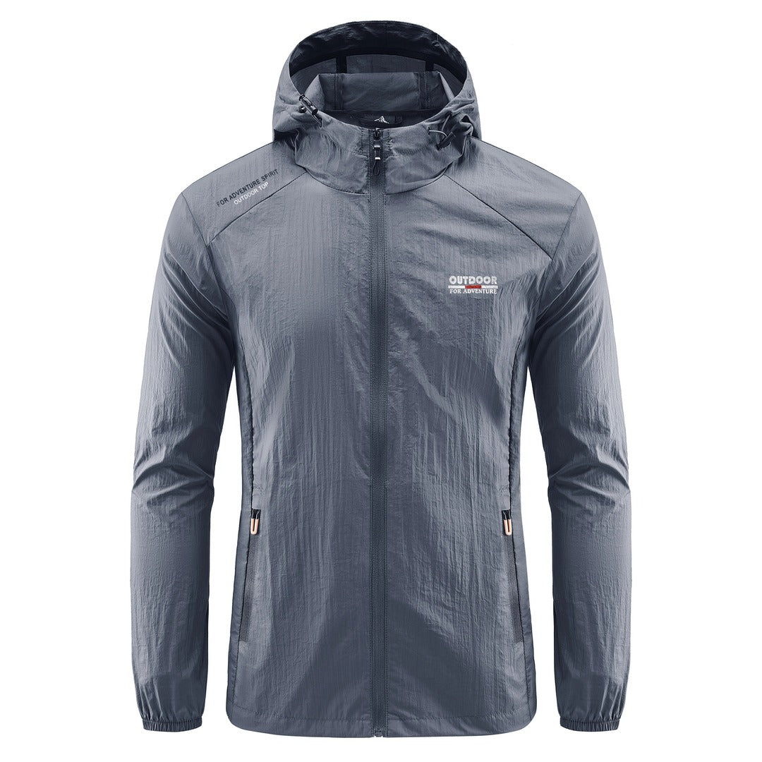Summer Jacket – Lightweight Windproof Waterproof Shell – Dark Grey