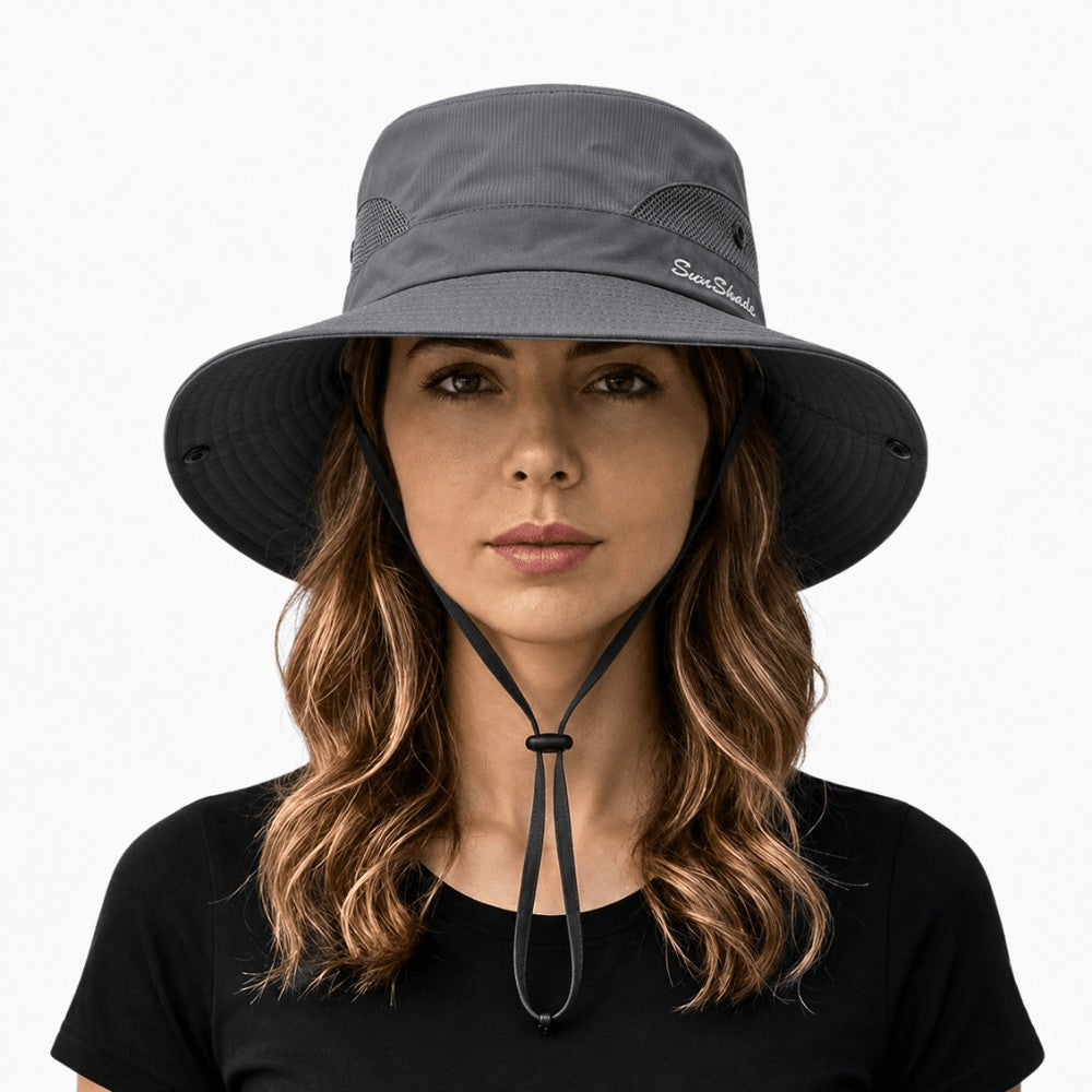 Sun Hat – Lightweight UPF 50+ Wide-Brim UV Protection Hat – Grey