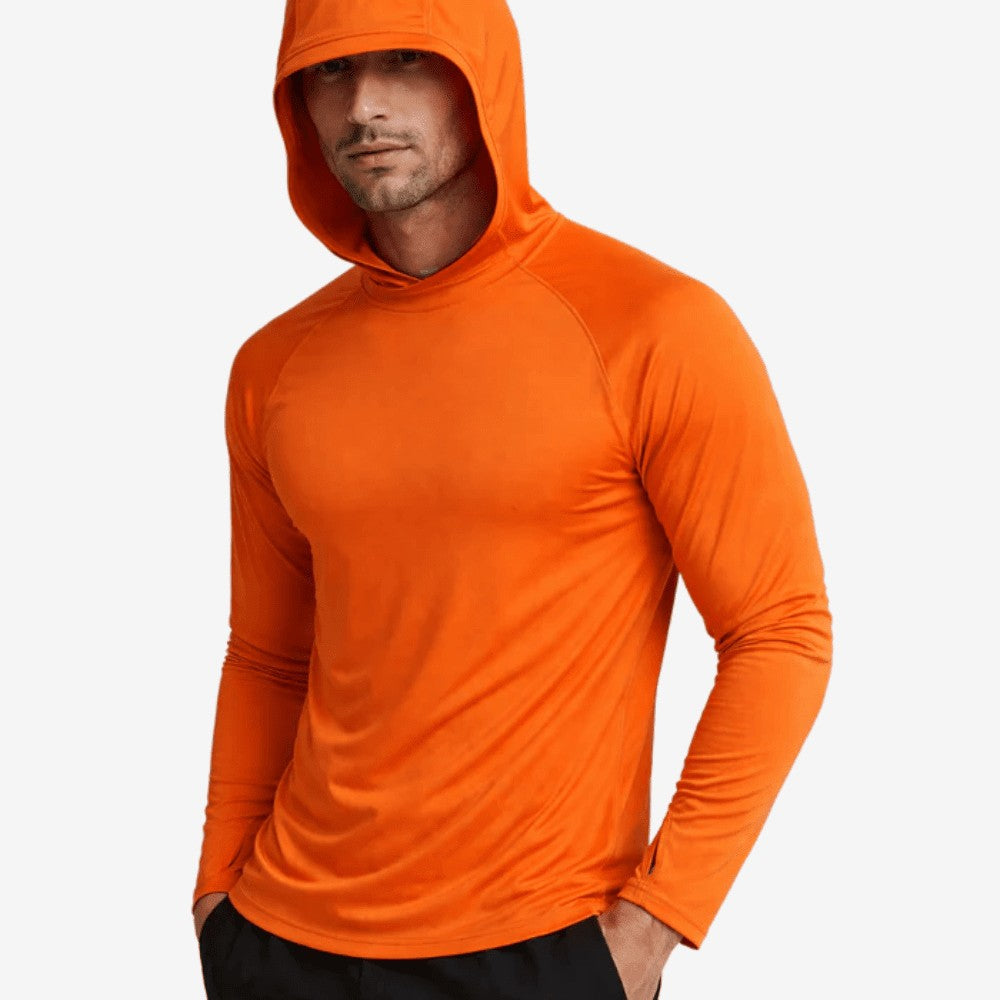 Sun Hoodie – Lightweight UPF 50+ Quick-Dry Hiking Hoodie – Orange