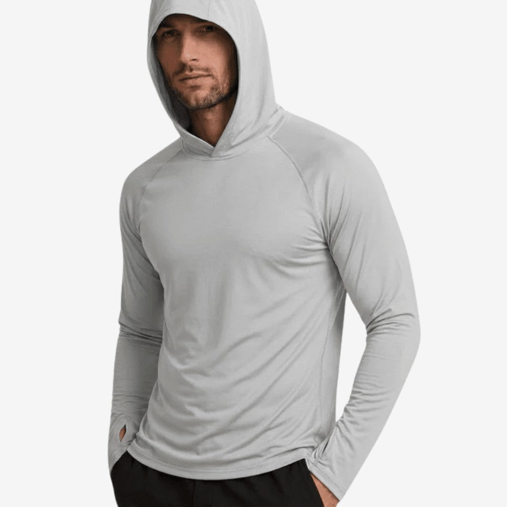 Sun Hoodie – Lightweight UPF 50+ Quick-Dry Hiking Hoodie – Light Grey