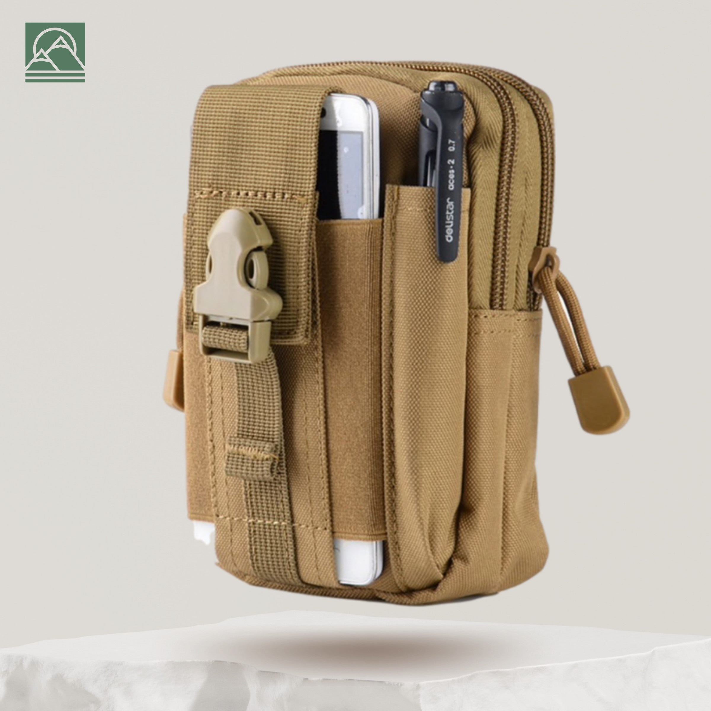 Tactical Belt Pouch – Waterproof Military Waist Bag – Sand