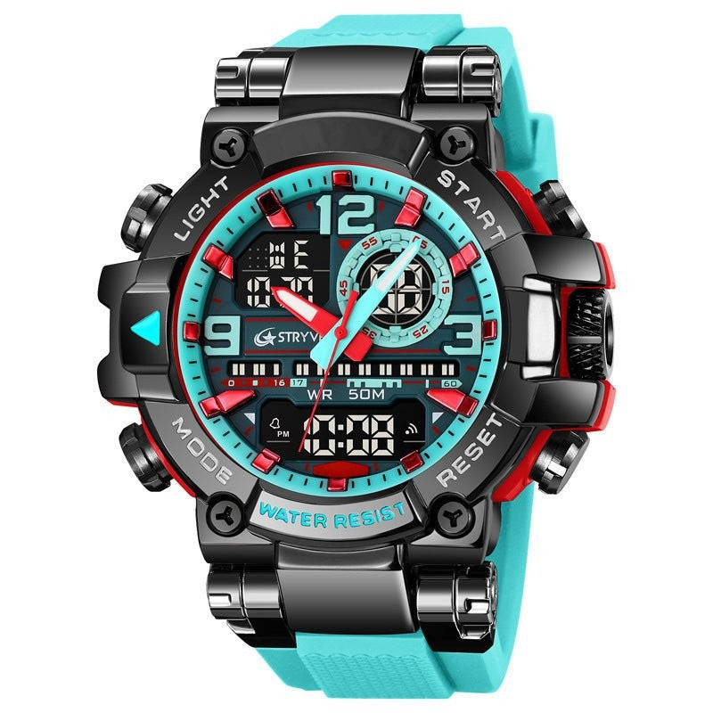 Tactical Watch – Men's Waterproof Sports Digital Watch – Ice Blue