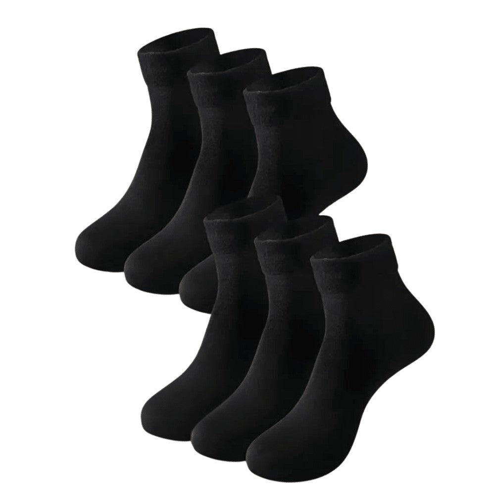 Thermal Socks – Warm Breathable Winter Sock Set – Black 6 pairs