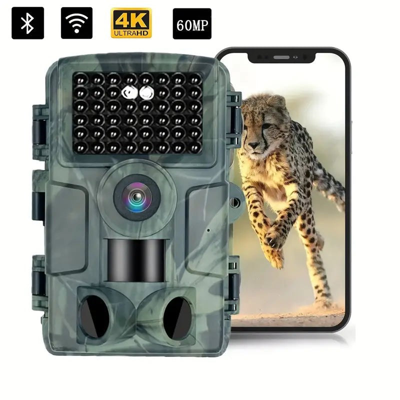 Trail Camera – 4K 60MP Wildlife Camera with Night Vision