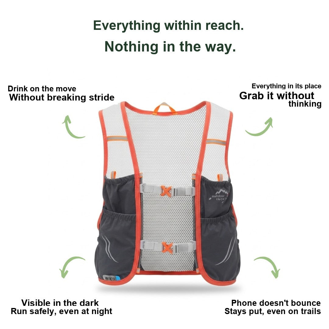 Trail Running Vest – Hydration Vest with 2 Soft Flasks