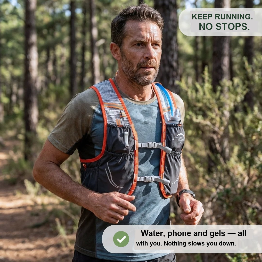 Trail Running Vest – Hydration Vest with 2 Soft Flasks
