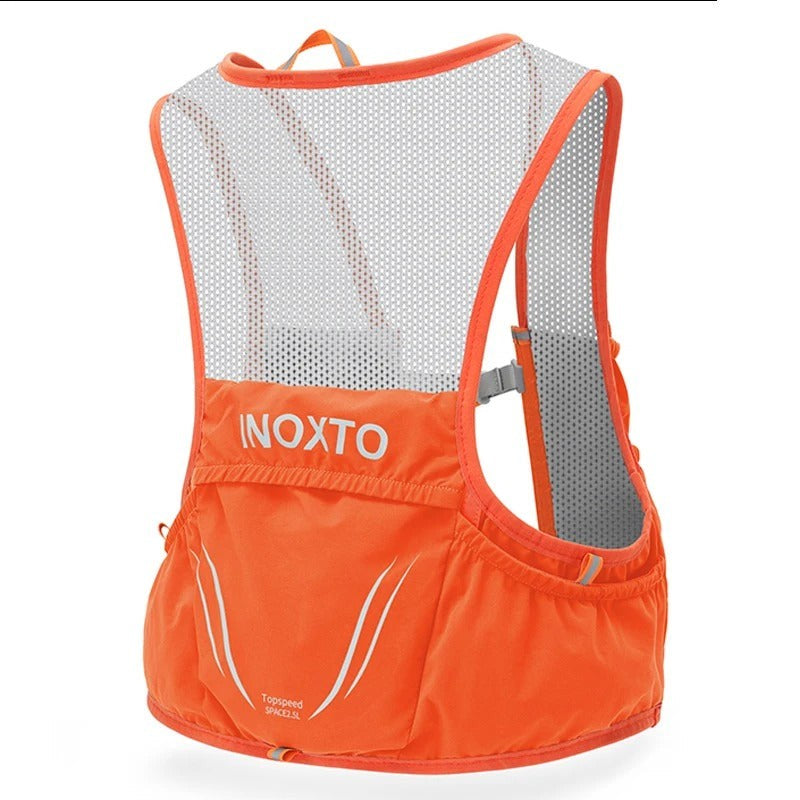 Trail Running Vest – Hydration Vest with 2 Soft Flasks – Orange