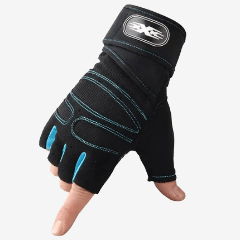 Training Gloves – Breathable Half-Finger Fitness Gloves – Blue