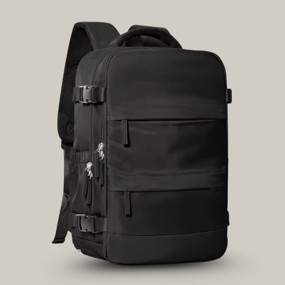 Travel Backpack – Suitcase-Opening Carry-On Rucksack – Black