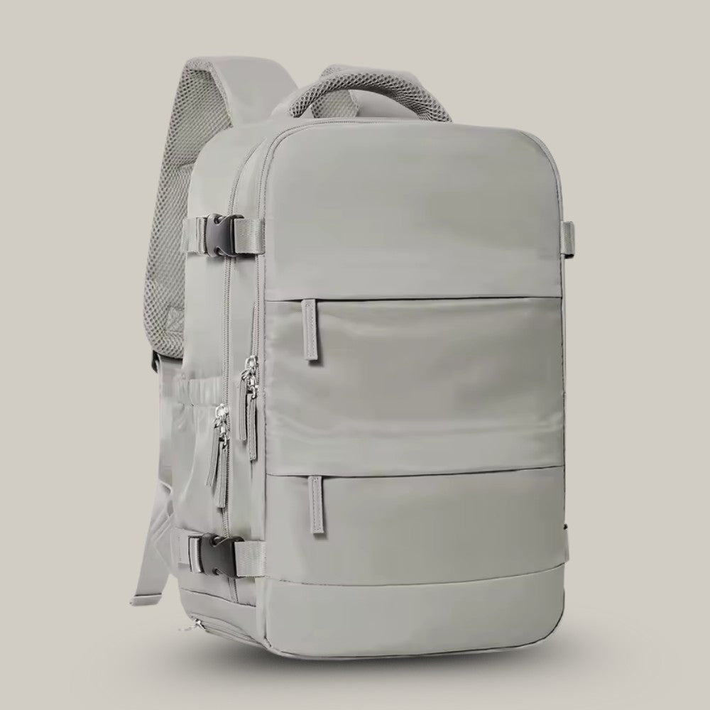 Travel Backpack – Suitcase-Opening Carry-On Rucksack – Grey