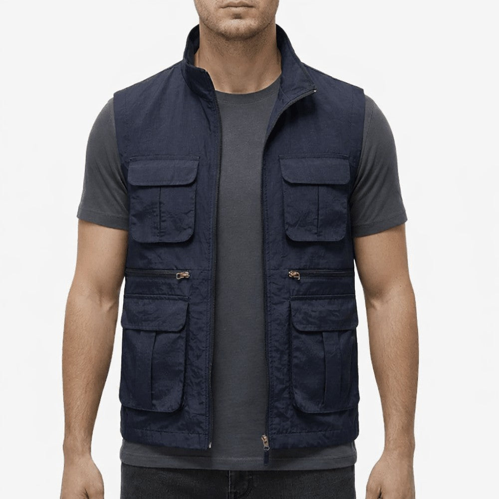 Travel Vest – Lightweight Quick-Dry Multi-Pocket Utility Vest – Navy