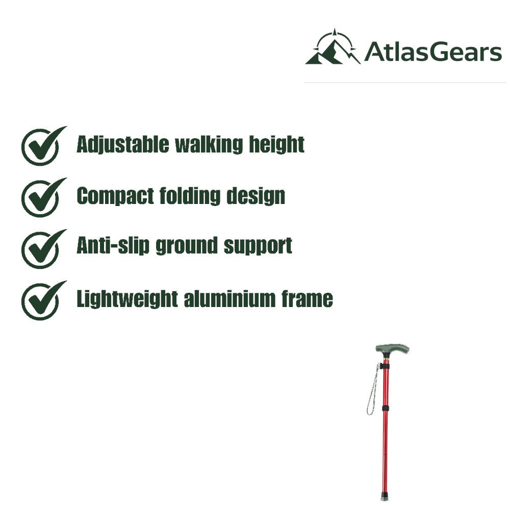 Walking Pole – Lightweight Adjustable Folding Trekking Stick
