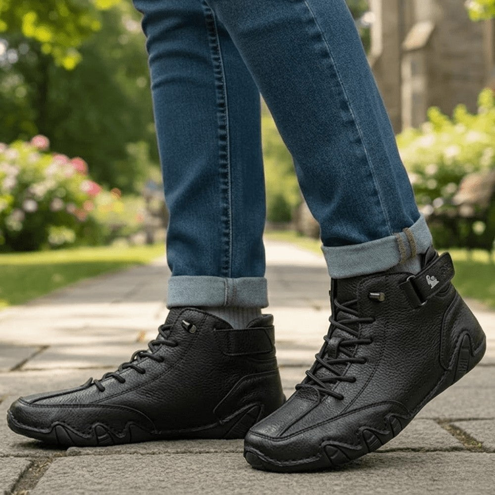 Walking Shoes – Lightweight Breathable Grip Trainers – Black