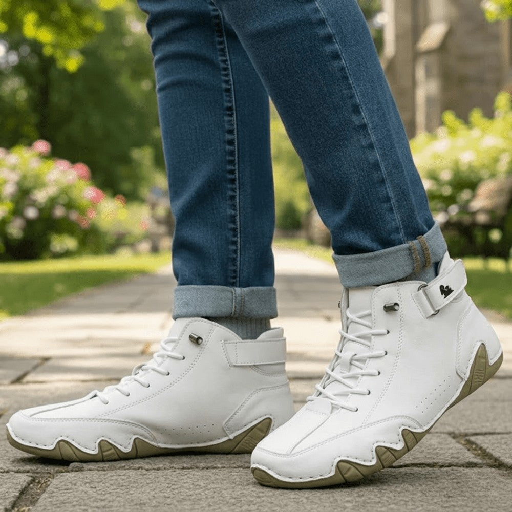 Walking Shoes – Lightweight Breathable Grip Trainers – White