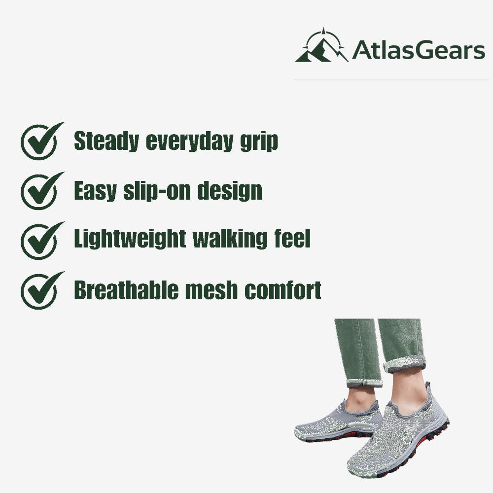 Walking Shoes – Lightweight Breathable Mesh Slip-On Shoes