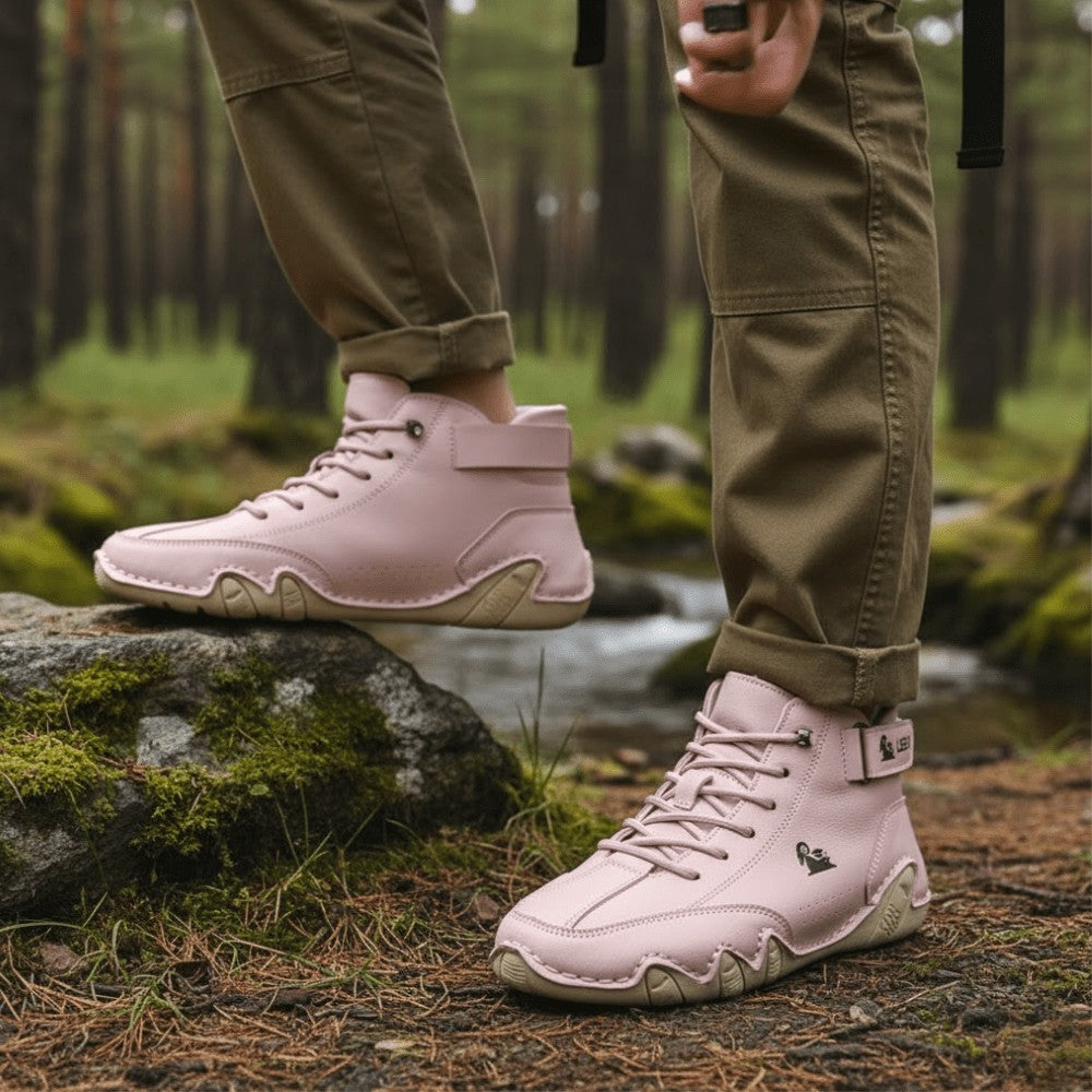 Walking Shoes – Men's Lightweight Breathable Grip Trainers – Pink