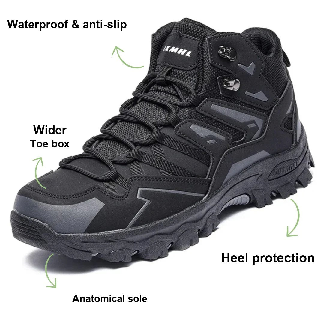 Walking Shoes – Unisex Waterproof Wide-Fit Trail Shoes