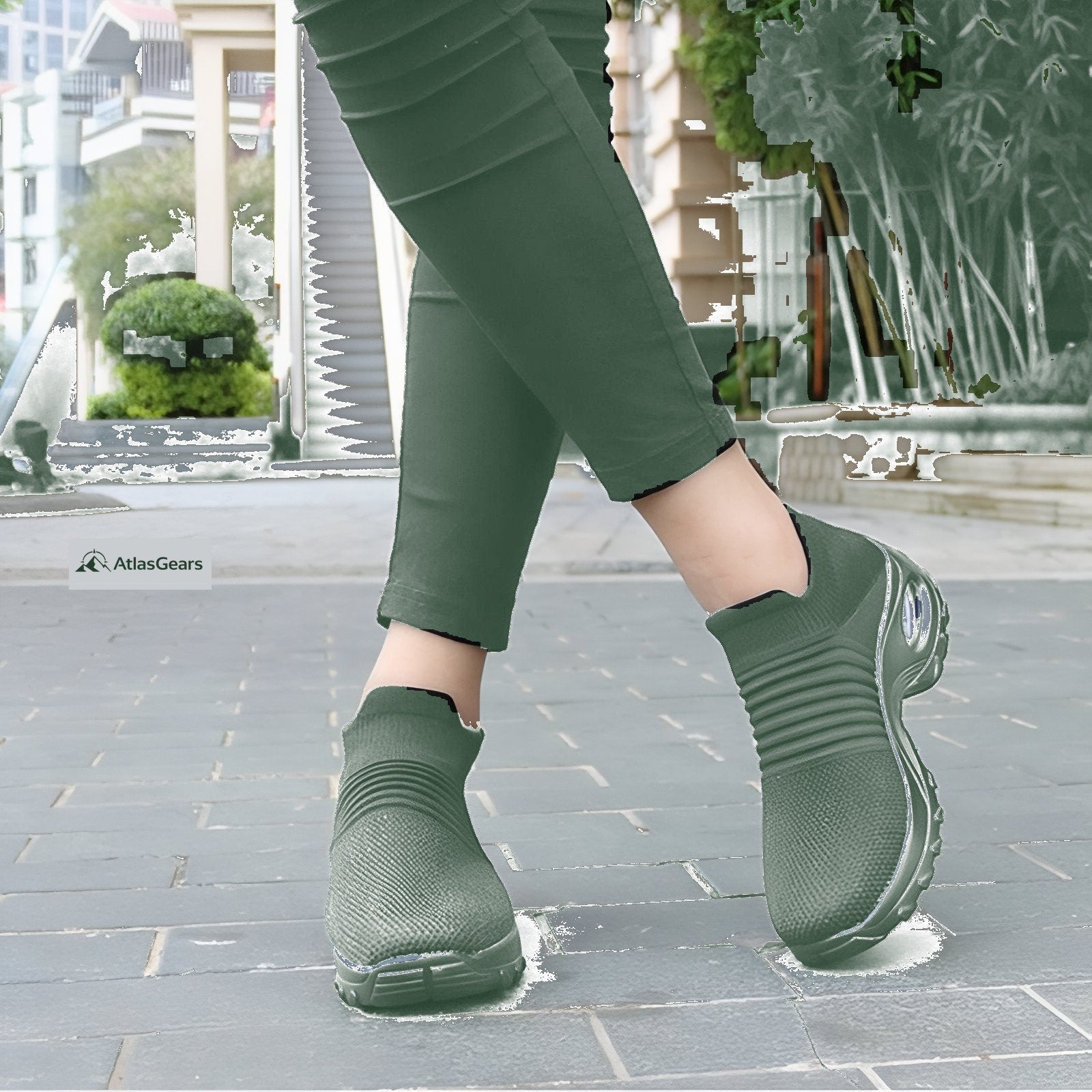 Walking Shoes – Women's Slip-On Cushioned Trainers