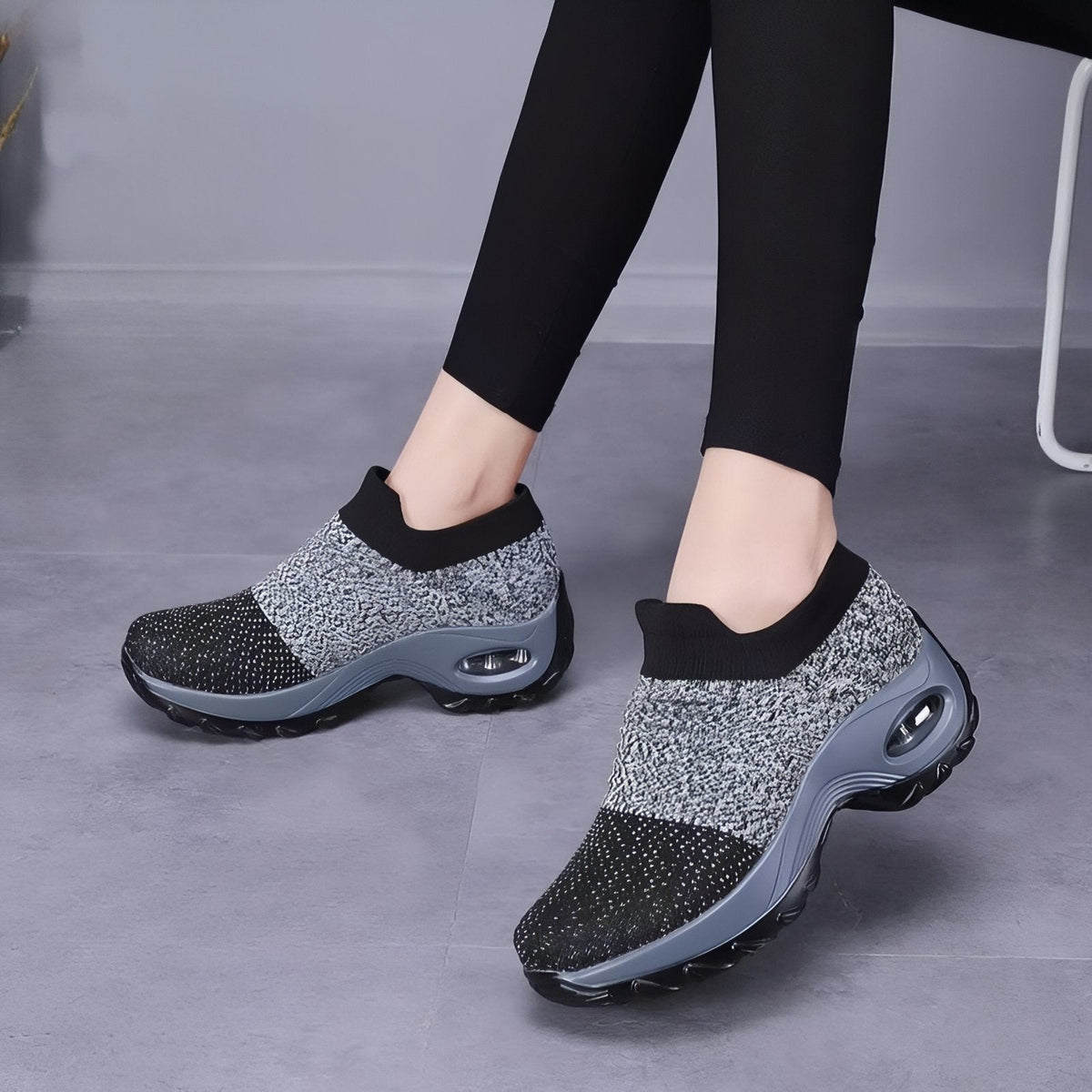 Walking Shoes – Women's Slip-On Cushioned Trainers