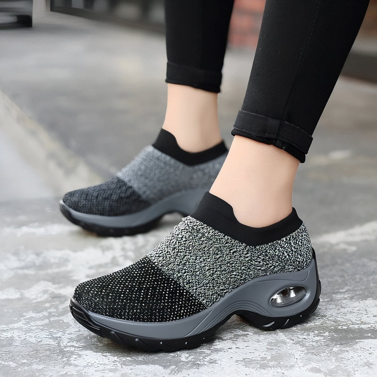 Walking Shoes – Women's Slip-On Cushioned Trainers