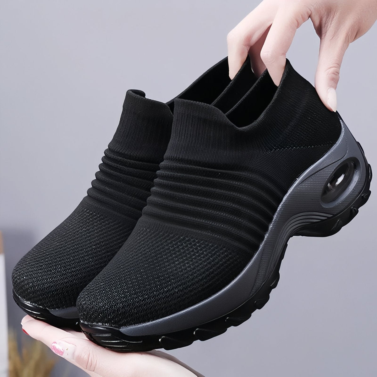 Walking Shoes – Women's Slip-On Cushioned Trainers