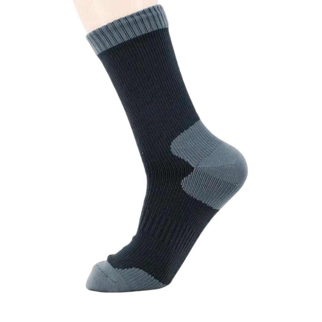 Walking Socks – Waterproof Breathable Pro Outdoor Socks – Black+Grey