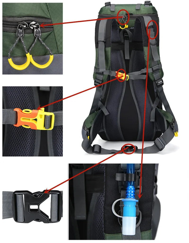 Waterproof Backpack 60L – Large Outdoor Trekking Rucksack